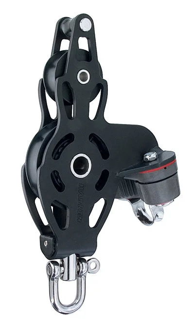Harken Aluminum ESP Fiddle Swivel Block, Becket, Cam Cleat - 75mm
