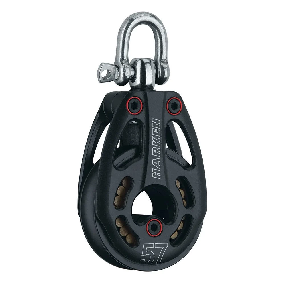 Harken 57mm Aluminum Low Load Black Magic Block w/Swivel – Marine Boat Replacement Part