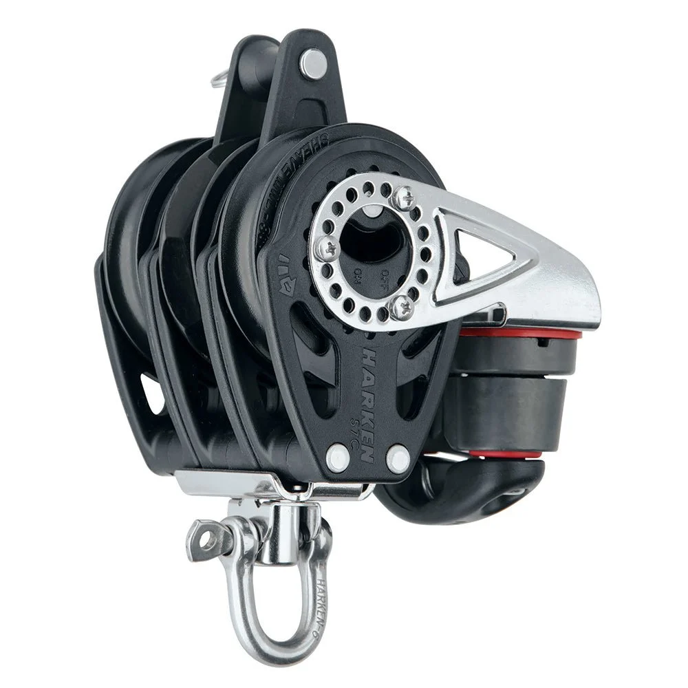 Harken 57mm Triple Carbo Block - Swivel, Becket, Cam Cleat – Marine Boat Replacement Part