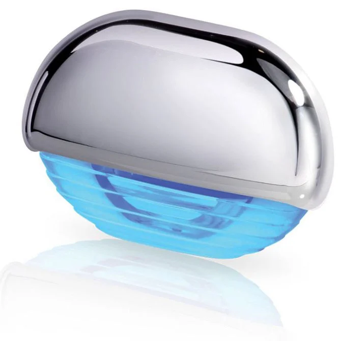 Hella Blue LED Easy Fit Step Light, 12-24V DC, Chrome Plated Cap