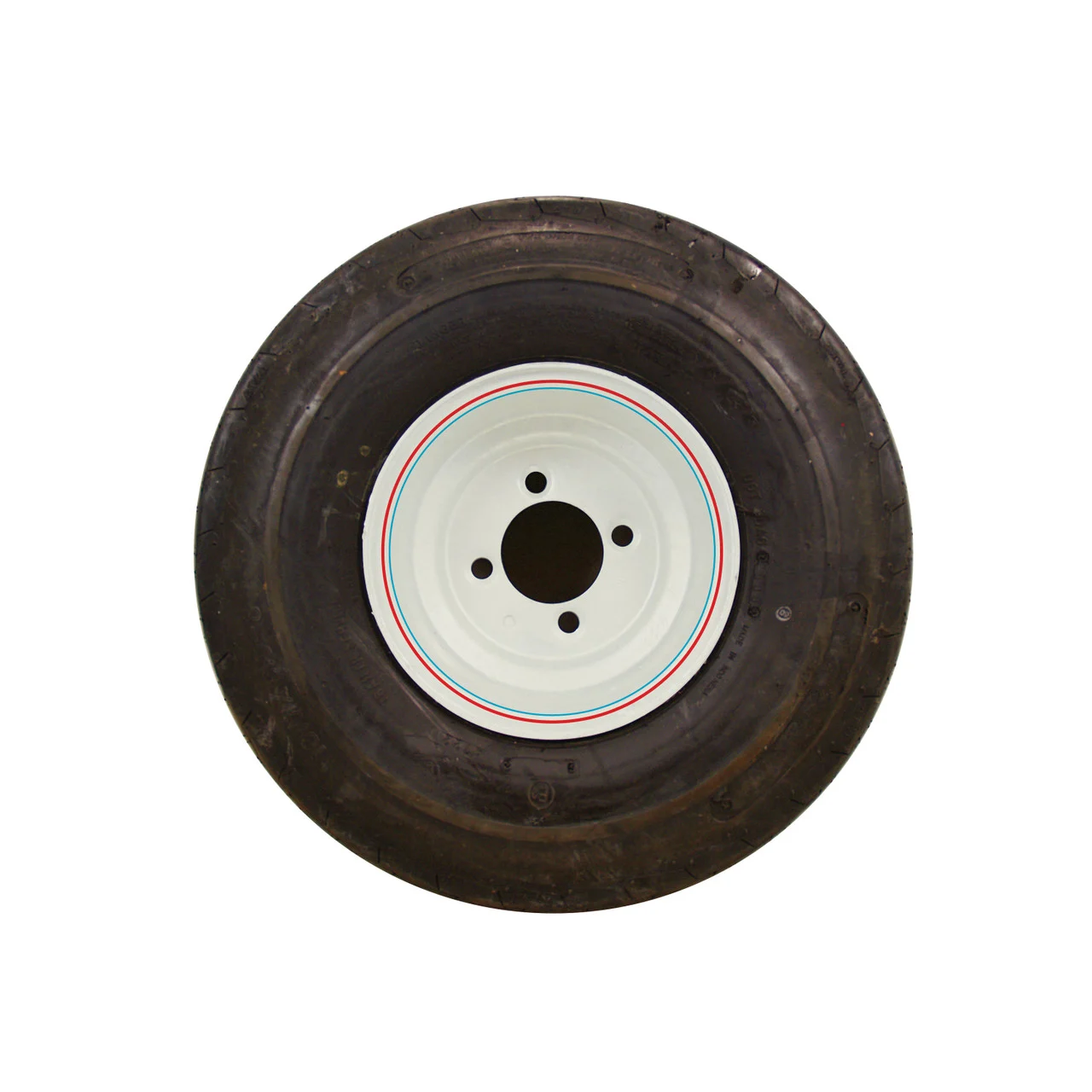 Americana Tire and Wheel 3H370 Economy Radial Tire and Wheel 20.5 x 8 x 10 C/4-Hole - White Standard Rim - 3H370