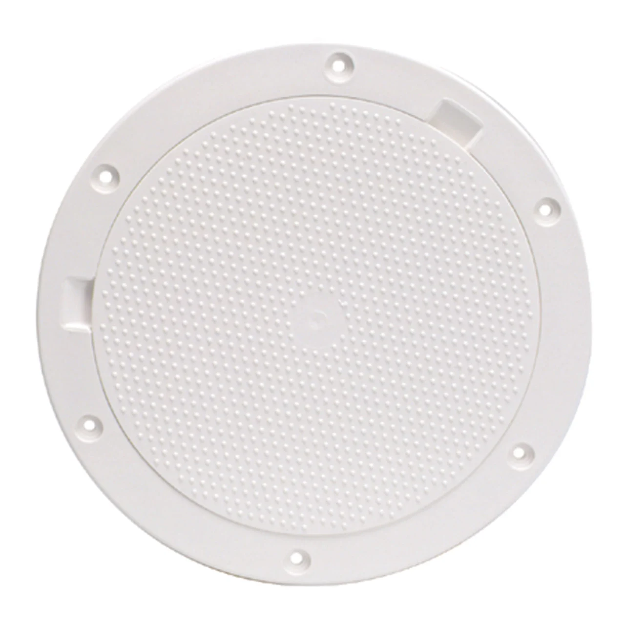 Beckson DP63-W Pry-Out Deck Plate - 6" with Pebble Center, White - DP63-W