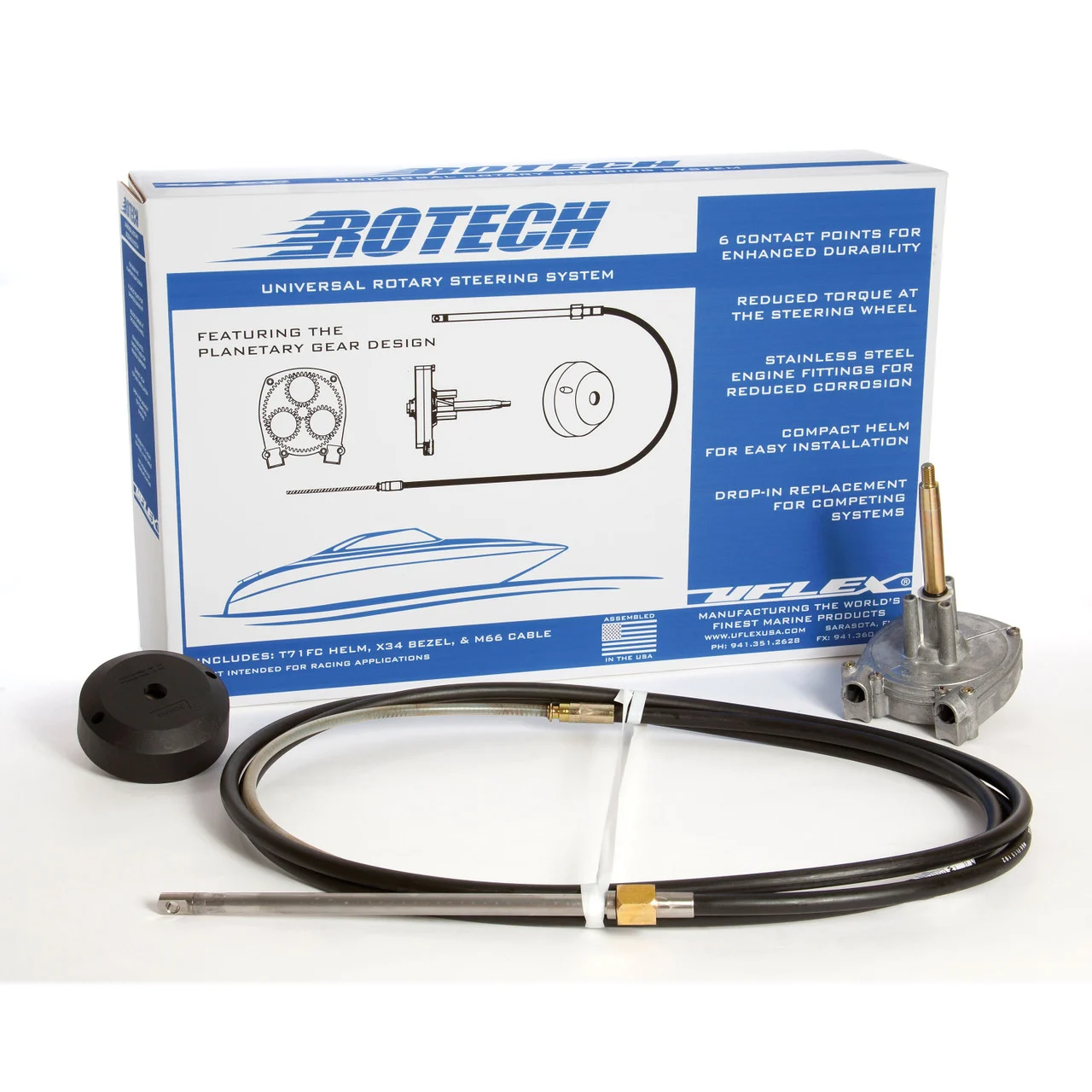 Uflex ROTECH08FC Rotech Rotary Steering System - 8' - ROTECH08FC