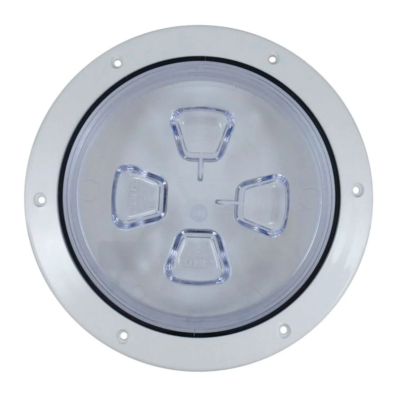 Beckson DP80-W-C Screw-Out Deck Plate - 8", White/Clear - DP80-W-C