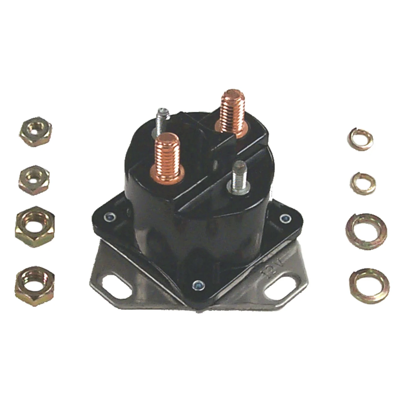 Sierra 18-5801D Solenoid for All Engines with Flat Solenoid Bracket - 18-5801D