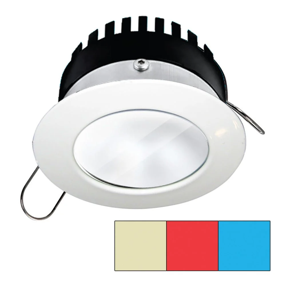 I2Systems Inc i2Systems Apeiron Pro A503 - 3W - Round - Warm White, Red & Blue - White Finish – Marine Electrical Replacement Part
