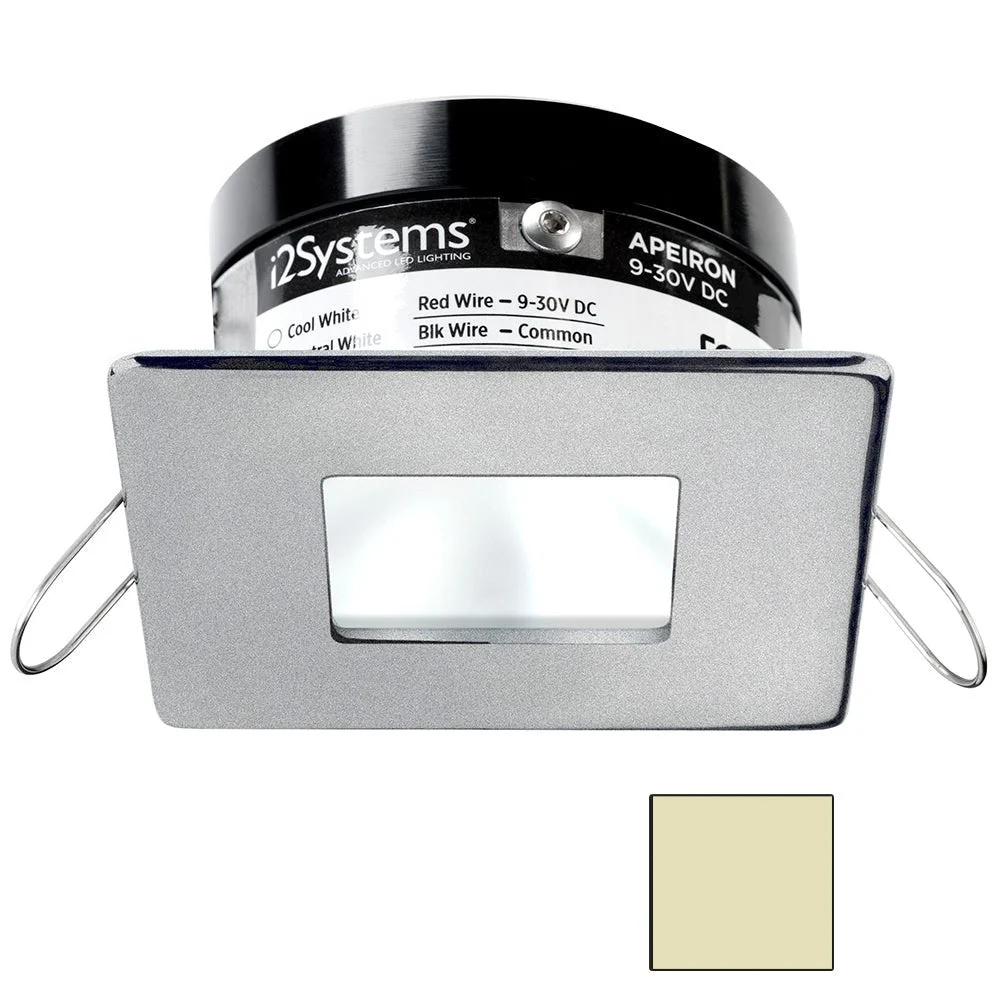 I2Systems Inc i2Systems Apeiron PRO A503 - 3W Spring Mount Light - Square/Square - Warm White - Brushed Nicke – Marine Boat Replacement Part