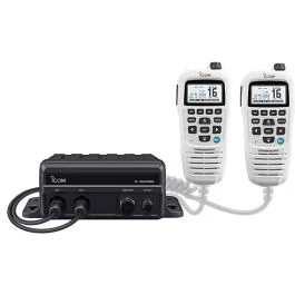 Icom Ic-M410bb Gw 11 Black Box Vhf W/White Command Mic & 2 Command Mic Ports