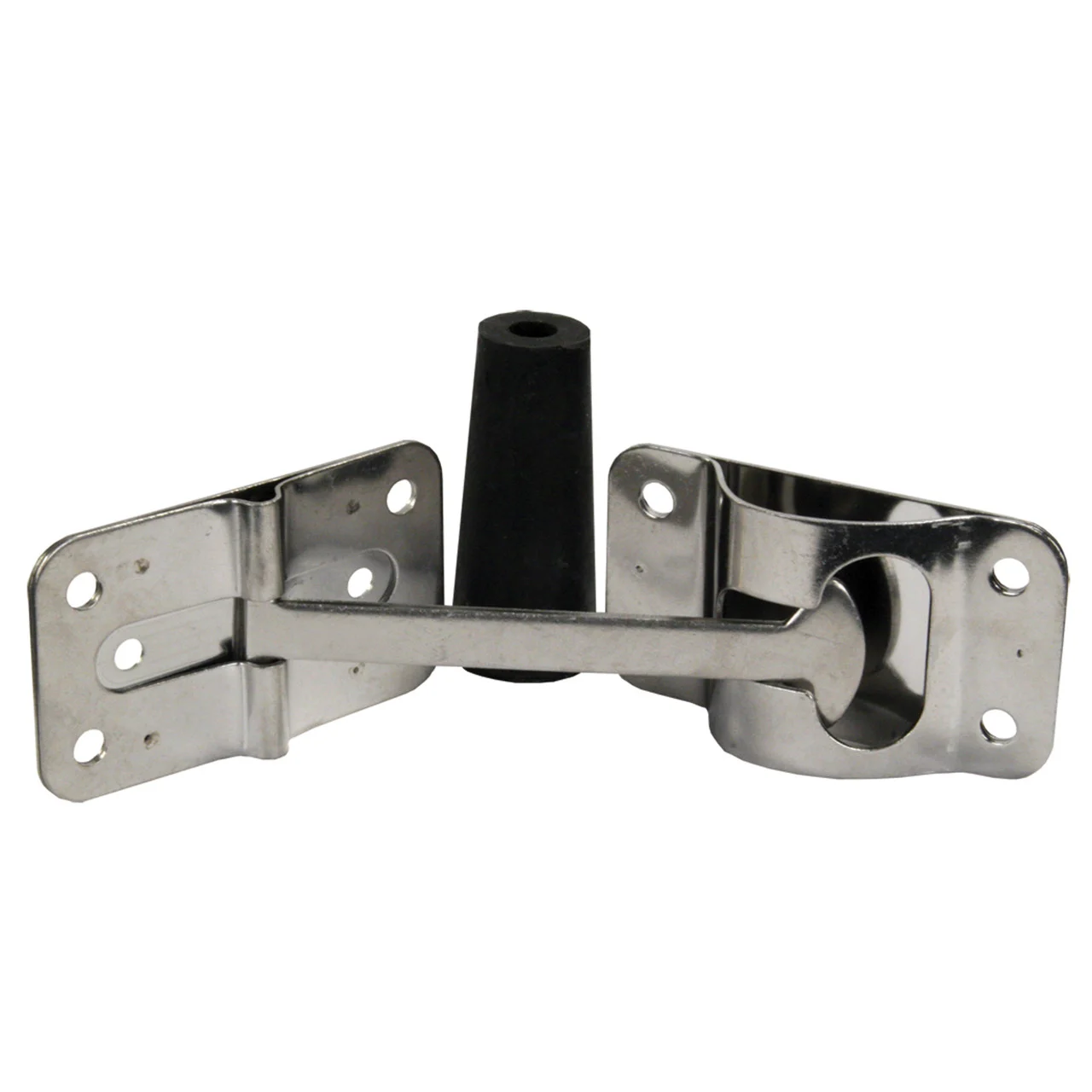 JR Products 10615 Stainless Steel Flat T-Style Door Holder - 4" - 10615