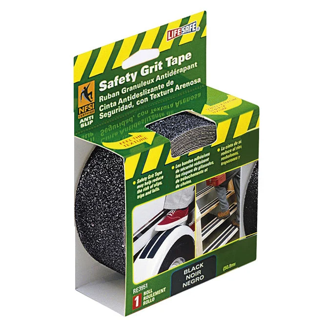 Incom Gator Grip Non-Skid Safety Grit Tape 2" x 15 Ft., Black