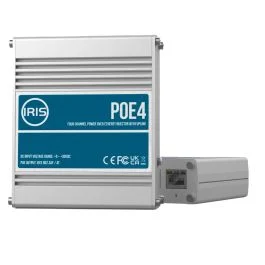 Iris Four Channel Uplink Power Over Ethernet Switch - Ieee802.3af & 3at Compliant - 9-30vdc Input - 48vdc Output