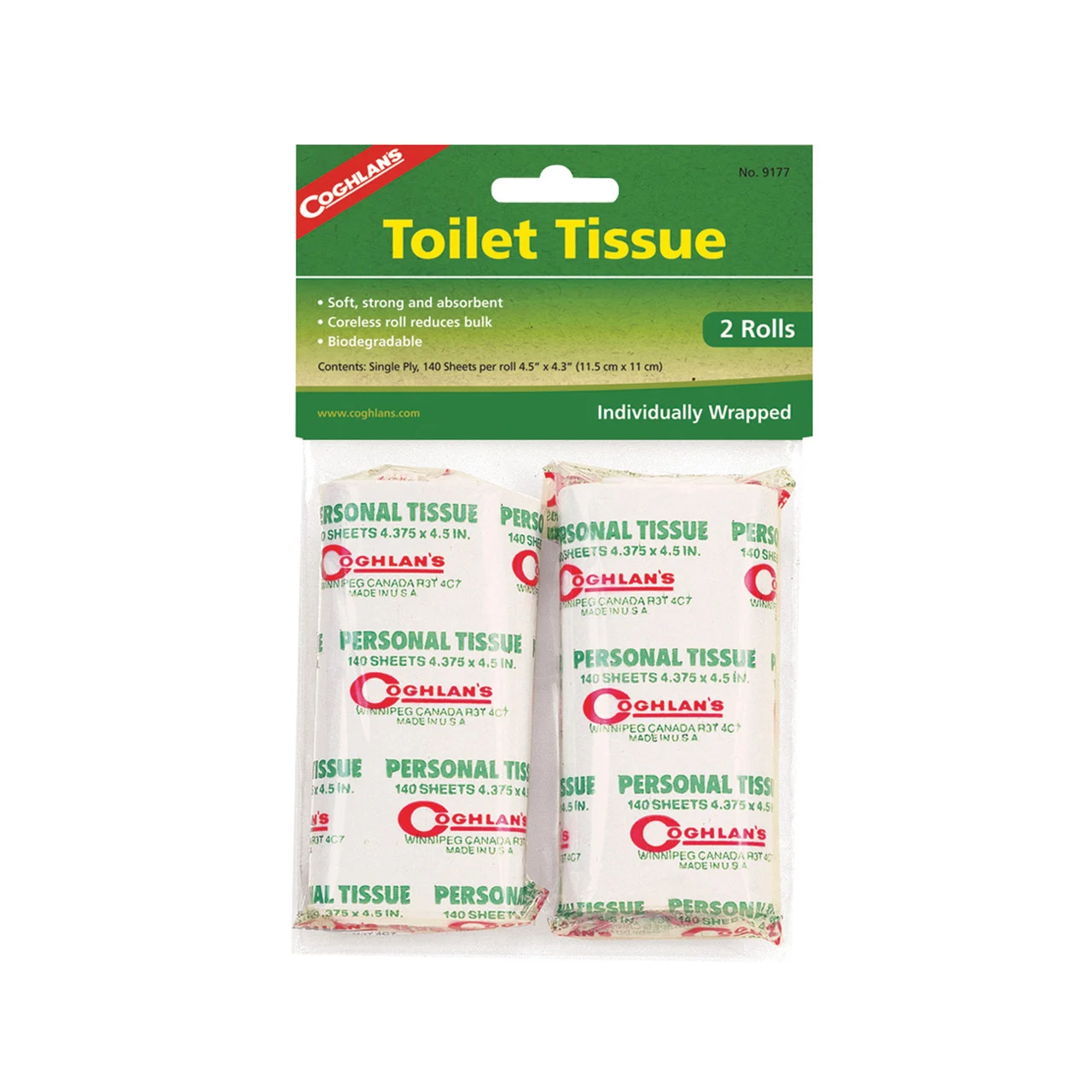 Coghlan's 9177 Toilet Tissue - 2 Pack - 9177