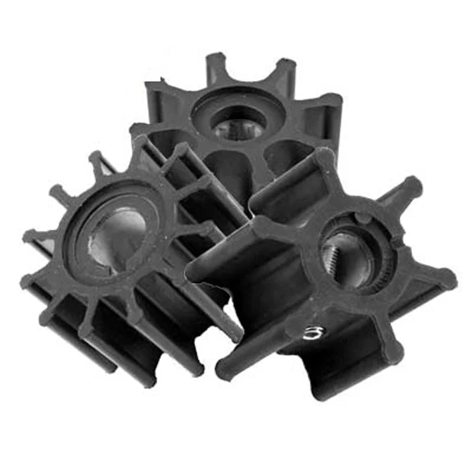 Impeller 6 Blade Nitrile 1-9/16" x 3/4" x 3/8", 1 or 2 Drive, Brass Ins.