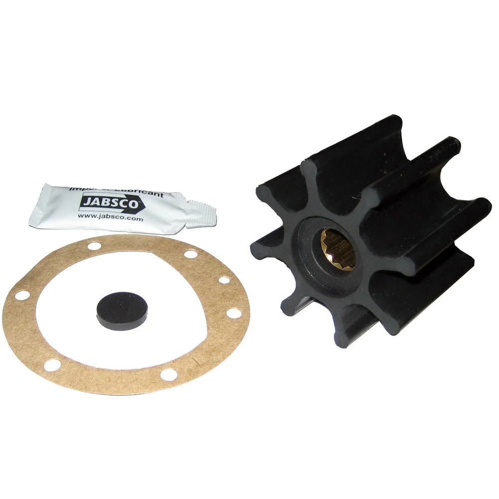 Jabsco Impeller Kit - 8 Blade - Neoprene - 2-9/16" Diameter x 2" W, 5/8" Shaft Diameter – Marine Engine Cooling Replacement Part