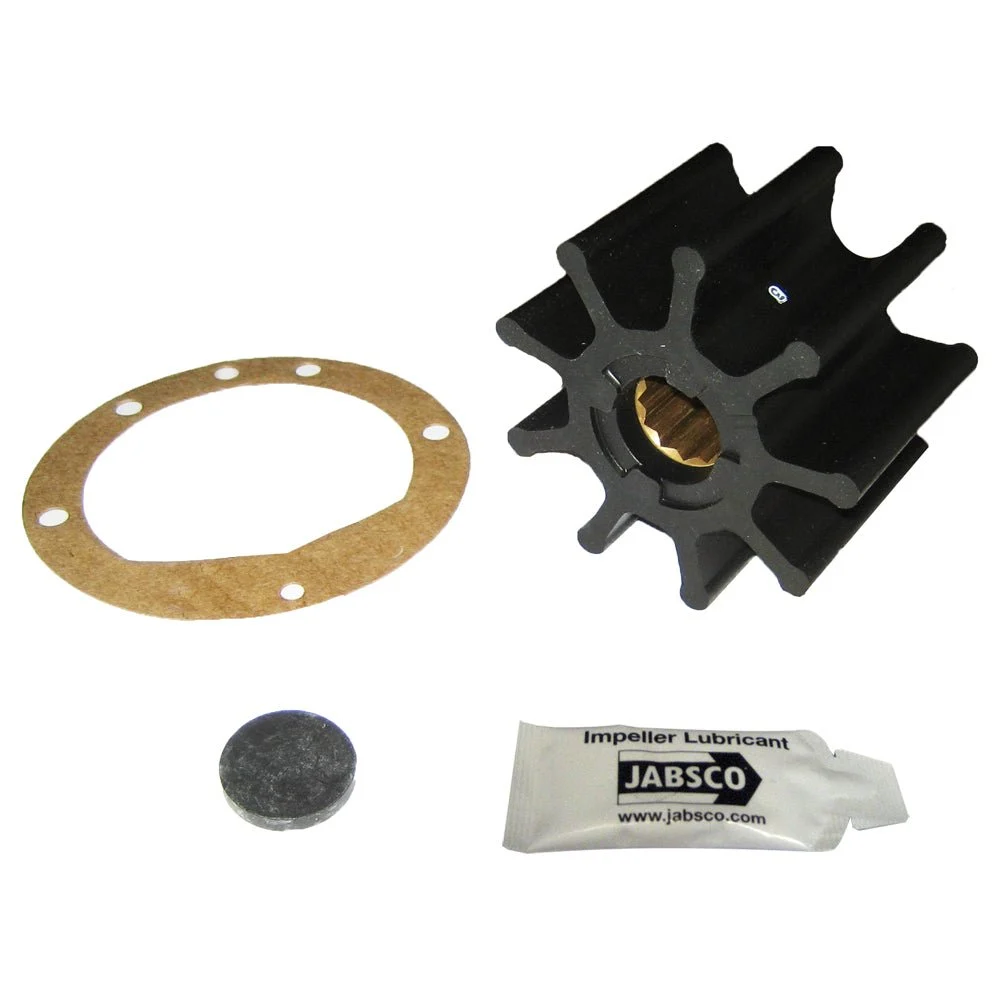 Jabsco Impeller Kit - 9 Blade - Nitrile - 3-3/4" Diameter x 2-1/2" W, 1" Shaft Diameter – Marine Engine Cooling Replacement Part
