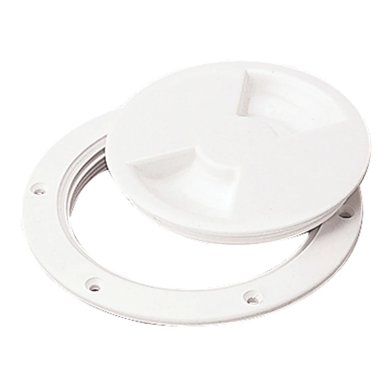Sea-Dog 337140-1 Screw Out Deck Plate - 4-7/16", White - 337140-1