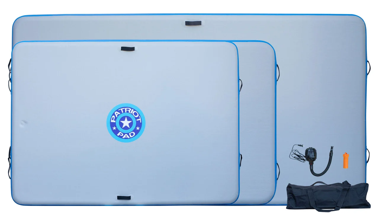 Idol Surf 22-225-09 Patriot Pad Inflatable Party Pad - Blue/Gray, 9' x 6'5" - 22-225-09