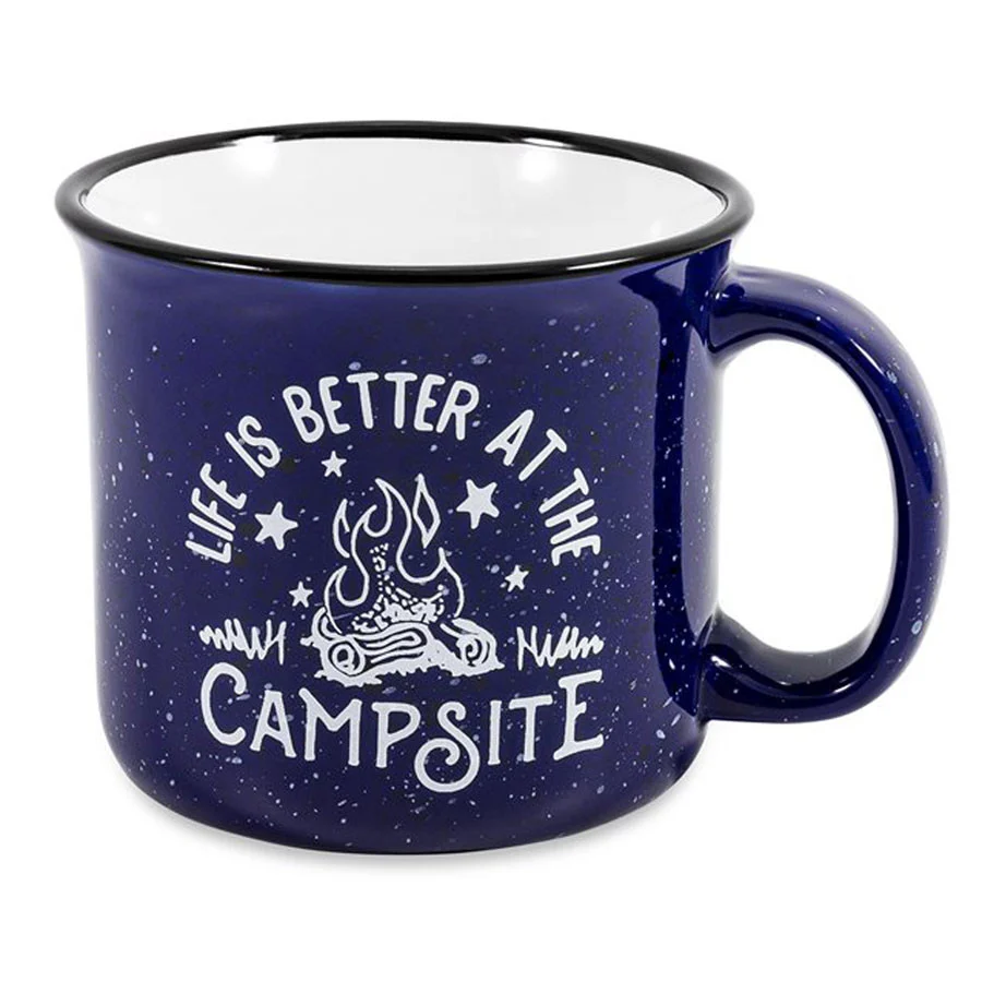 Camco 53387 Ceramic Mug - 14 oz., Campfire Design - 53387