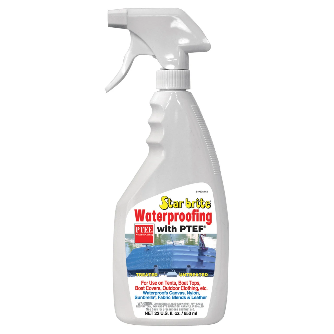 Star brite 081922P Fabric Waterproofer with Stain Repellent and UV Protection - 22 oz - 081922P