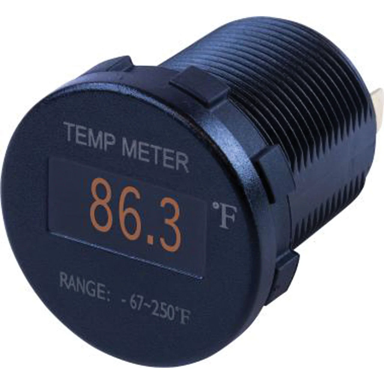 Sea-Dog 421610-1 Round OLED Temperature Meter - 1-7/16" Diameter, Black - 421610-1