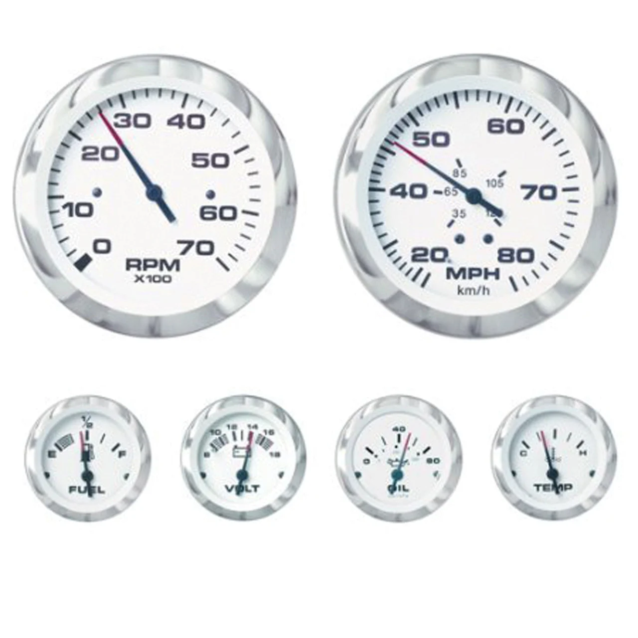 Sierra 67653P Lido Pro Inboard/Sterndrive Instrument Set - 6 Gauge - 67653P