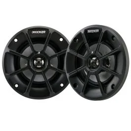 Kicker Ps4 4" Powersports Weather-Proof Coaxial Speakers - 4-Ohm, Black