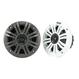 Kicker Km4 4" Marine Coaxial Speakers W/1/2" Tweeters - 2-Ohm, Charcoal & White