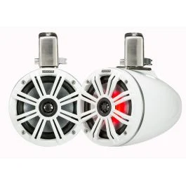 Kicker Kmtc65 6.5" Led Coaxial Tower System - White W/White Grille