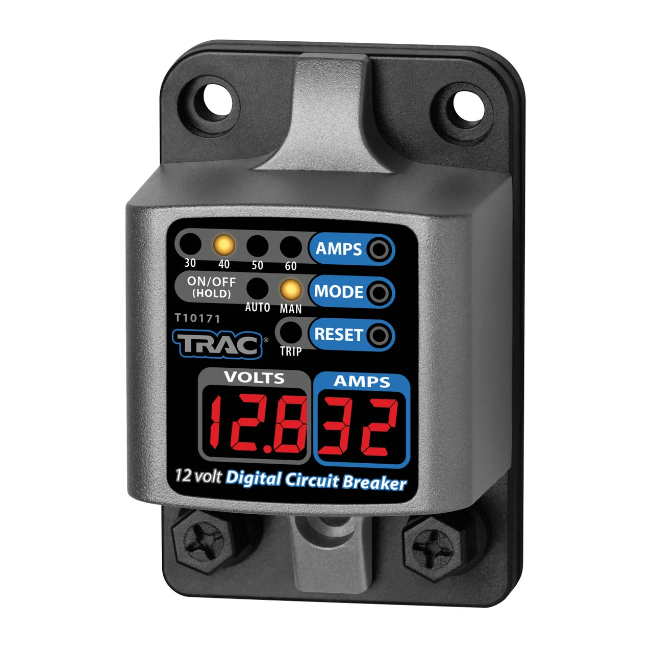 TRAC Outdoors T10171 12V Digital Circuit Breaker Wth Display Circuit Breaker, 30-60 Amps - 69402