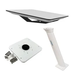 Kvh Starlink Flat Panel Kit W/24" Seaview Pedestal Mount & Adastlka Starlink Top Plate