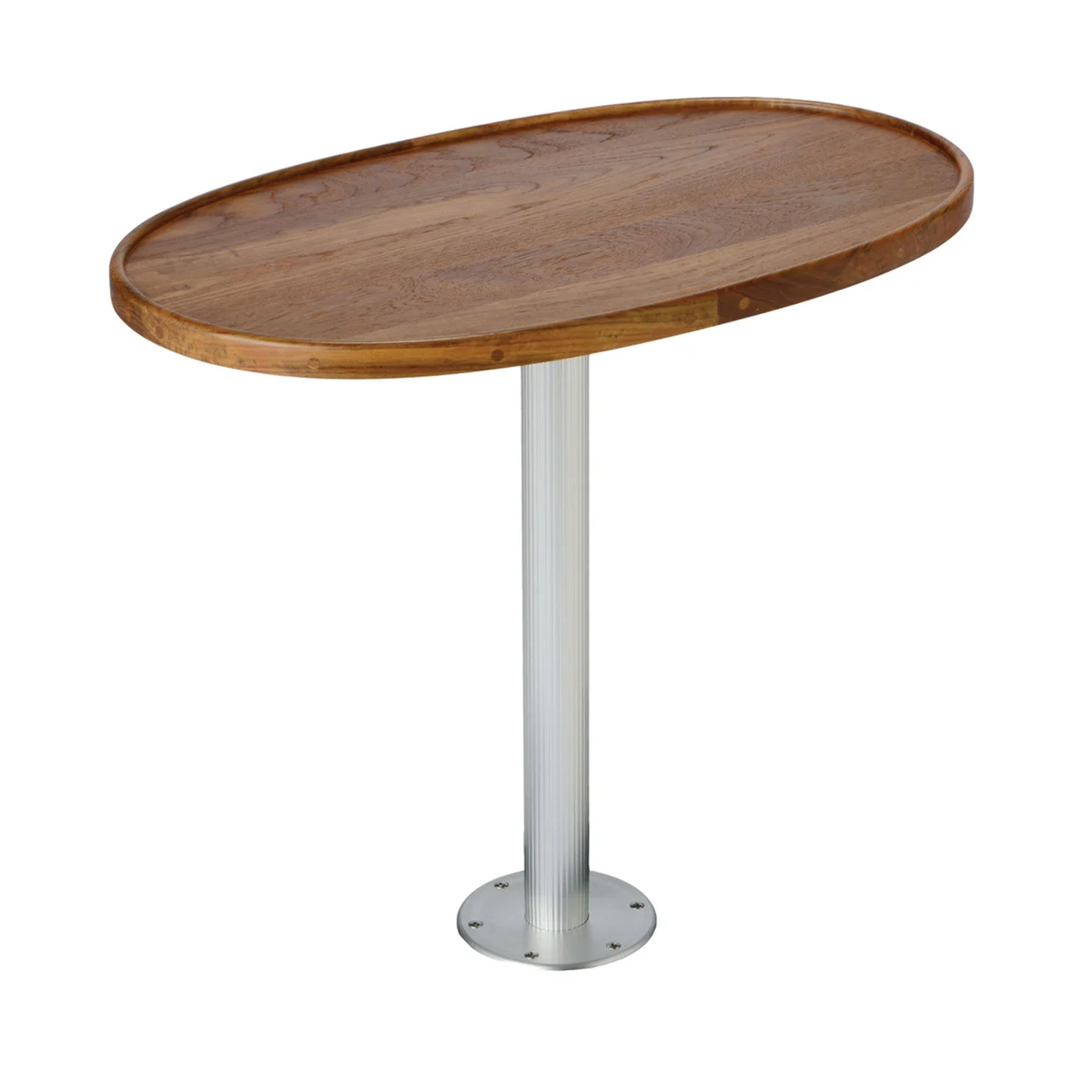 Garelick 75449 Stowable 2.25" Pedestal System with Table Top - 30" Height, 18" x 30" Table Top (Teak) - 75449