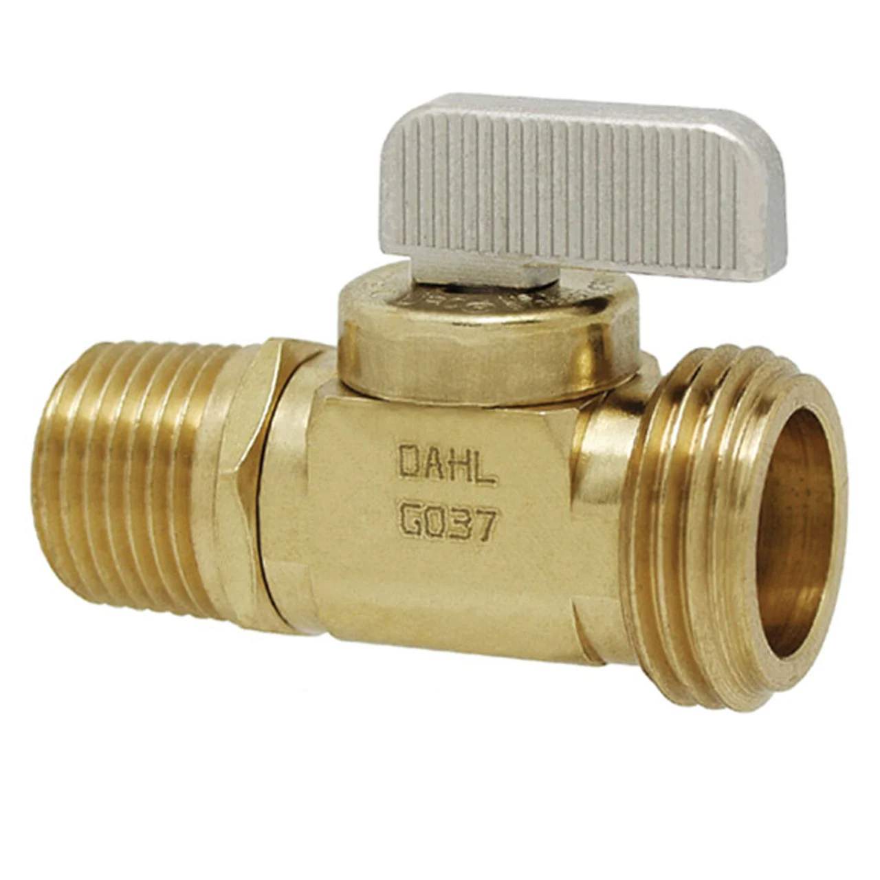 Dahl 121-01-04 Hose and Boiler Drain Valve 1/2 Dual (C or MIP) x Hose - Straight Pattern - 121-01-04