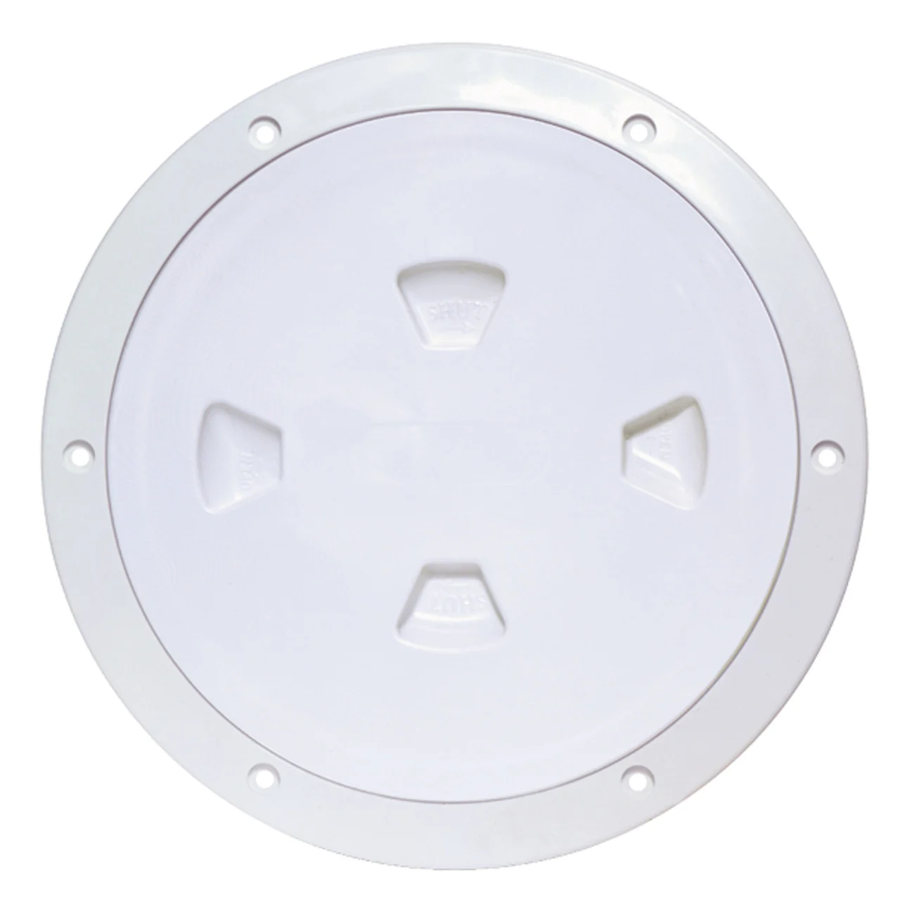 Beckson DP80-W Screw-Out Deck Plate - 8", White - DP80-W