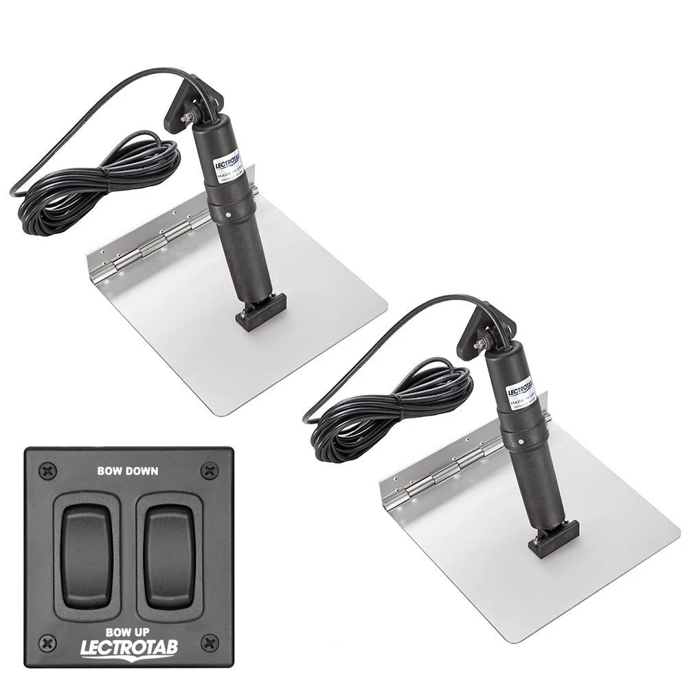 Lectrotab XKA Stainless Steel Trim Tab Kit w/Rocker Switch - 9 x 18 – Marine Boat Replacement Part