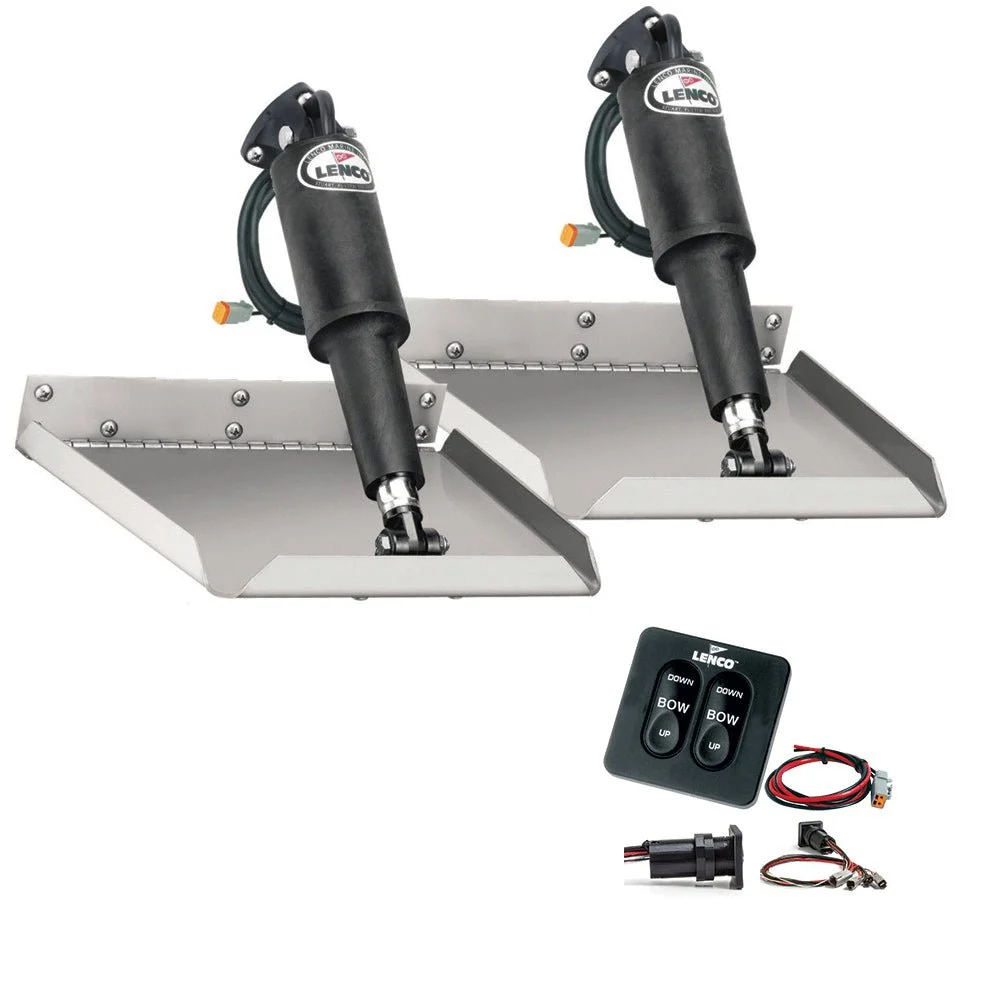 Lenco Marine 12" x 9" Edgemount Kit w/Standard Tactile Switch Kit 12V