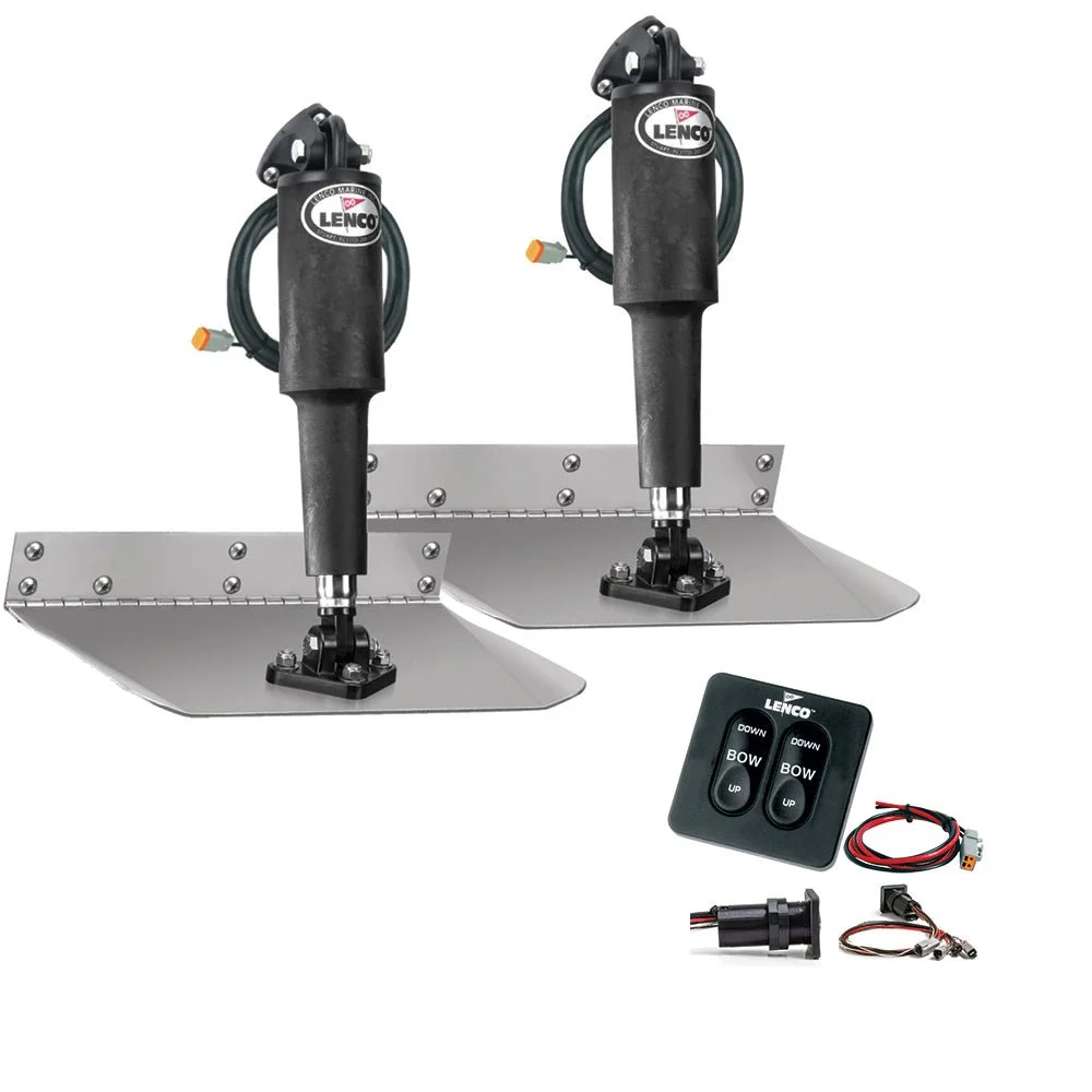 Lenco Marine 9" x 12" Standard Trim Tab Kit w/Standard Integrated Switch Kit 12V