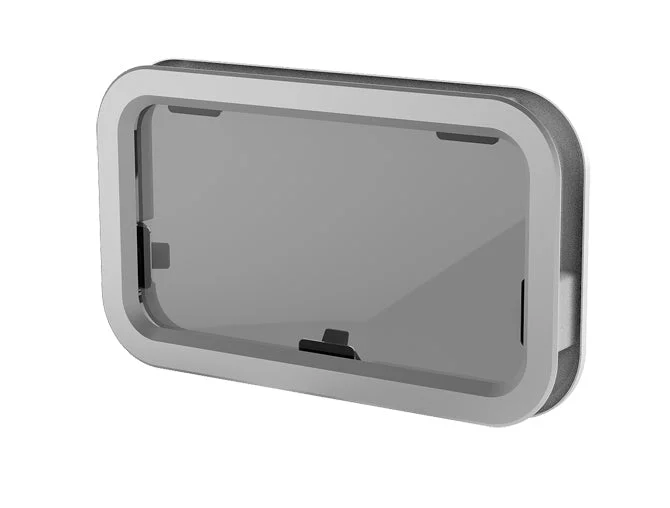 Lewmar Standard Opening Portlight Size 3 - Smoke/White 17-11/16" x 7-1/2"