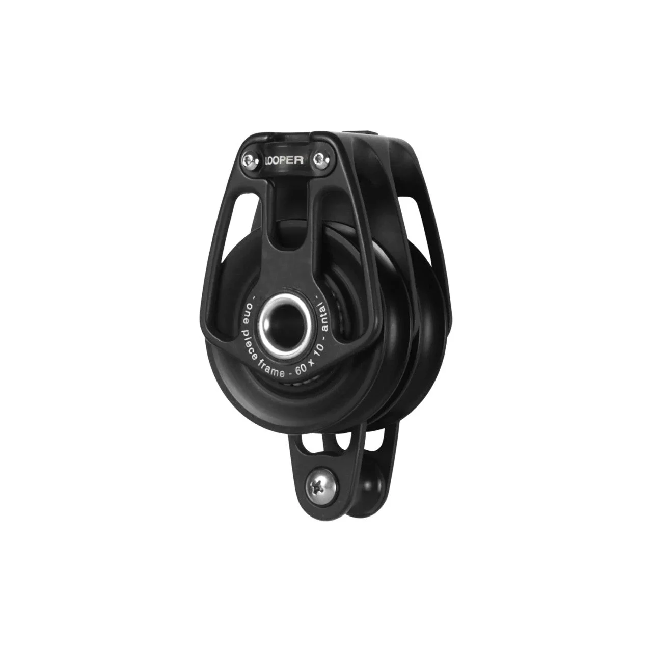 Antal 60mm Double Loop Block w/ Becket (no loop included)