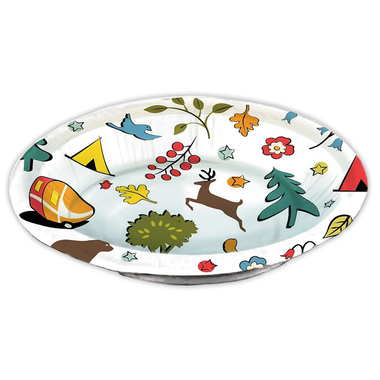 Camp Casual CC-007WB Into the Woods Eco-Friendly Paper Bowls - 20 oz., Pack of 24 - CC-007WB
