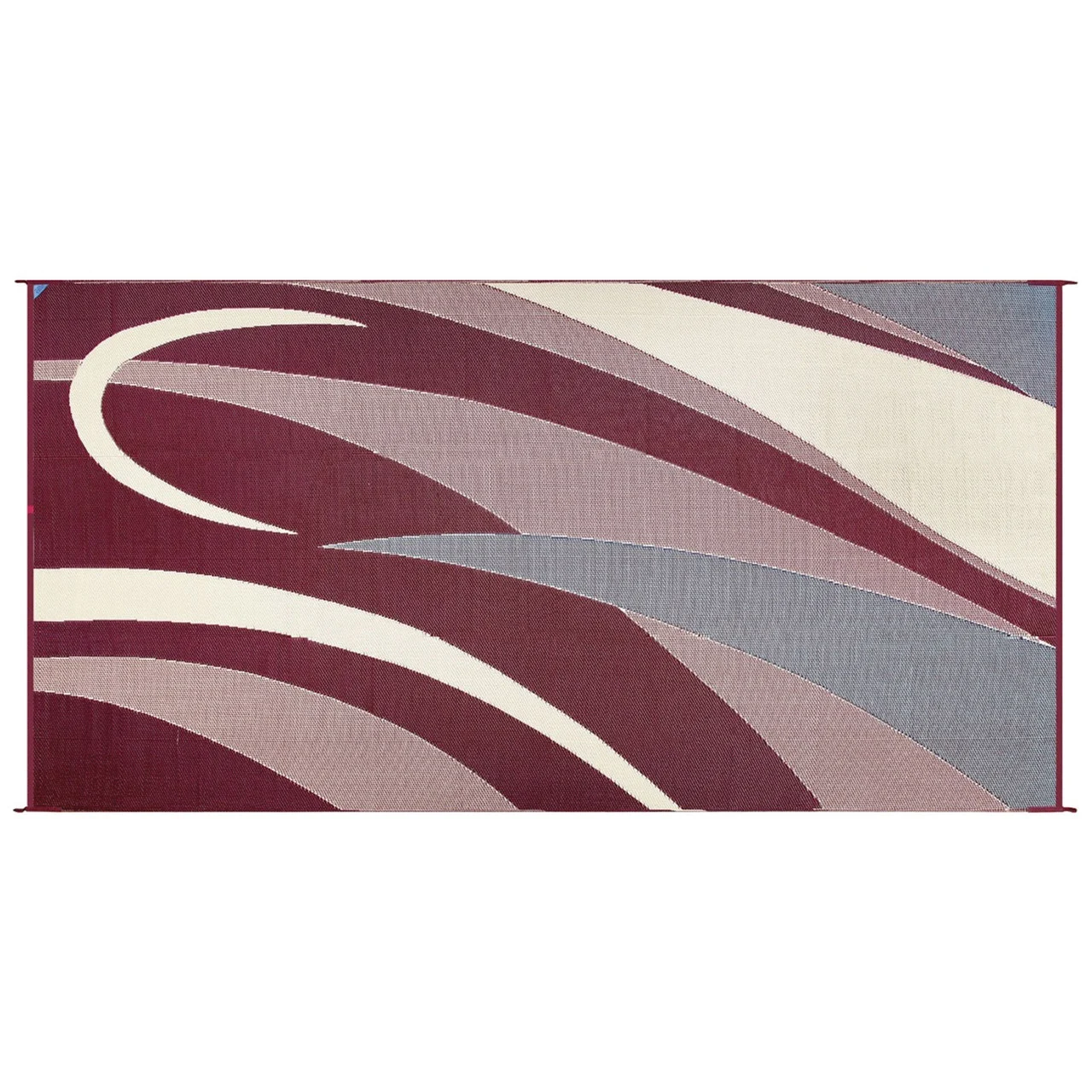 Ming's Mark Gb5 Stylish Camping Reversible Graphic Patio Mat - 8' X 16', Burgundy/black - GB5