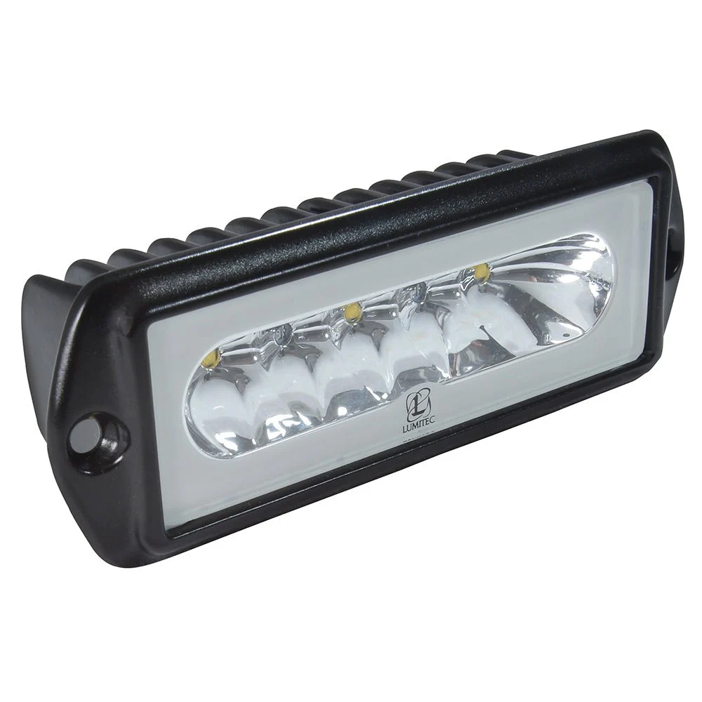 Lumitec Capri2 - Flush Mount LED Flood Light - Black Housing - 2-Color White/Blue Dimming – Marine Boat Replacement Part