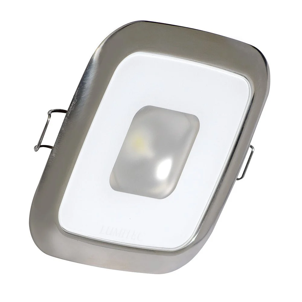 Lumitec Square Mirage Down Light - Spectrum RGBW Dimming - Polished Bezel – Marine Boat Replacement Part