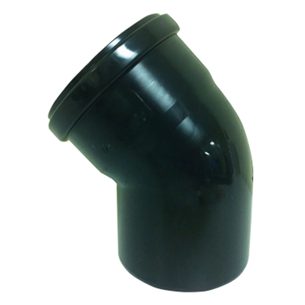 Centrotherm ISELL0445UV InnoFlue Residential SW Black Long Elbow PPS-UV - 45 Degree, 4 in. Diameter - ISELL0445UV