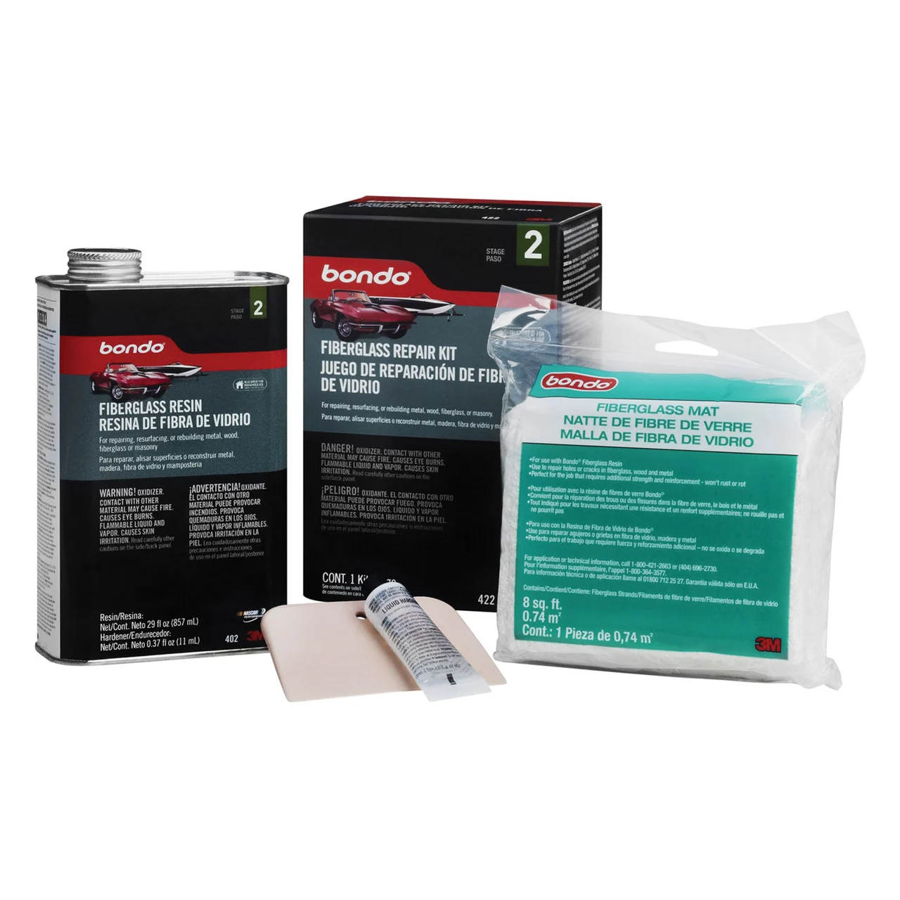 3M 422 Fiberglass Resin & Repair Kit, .9 Quart - 7010363204