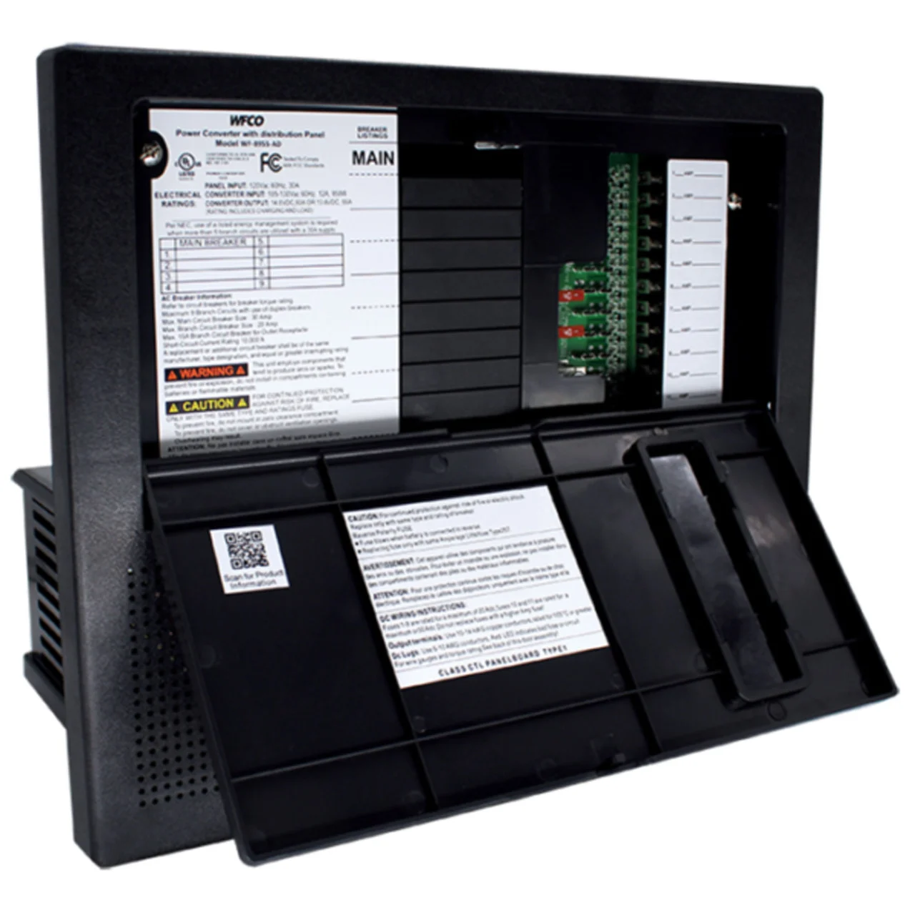 WFCO WF-8945PEC-B WF-8900 Series Power Center - 45 Amp, Black - WF-8945PEC-B