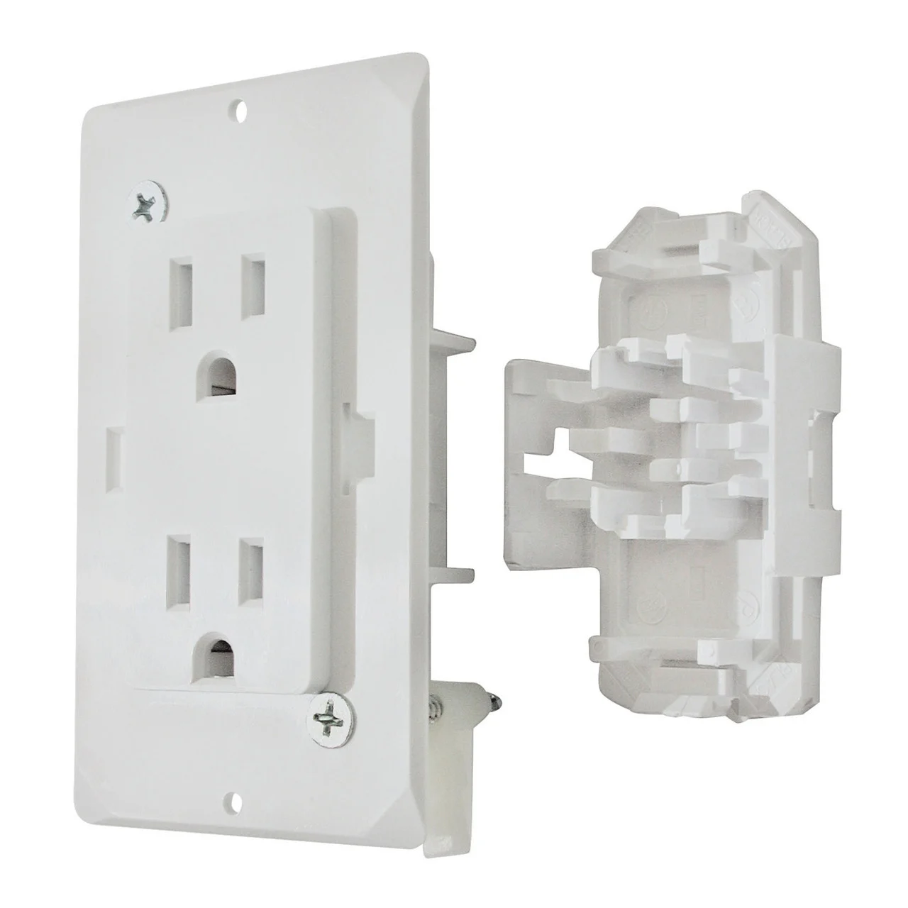 Diamond Group by Valterra DG15TVP Decor Receptacle with Cover - 15A, 125V, White - DG15TVP