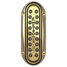 Metro Marine High-Output Elongated Vertical Mount Light W/Intelligent Monochromatic Led'S - Aqua, 90 Degree Beam