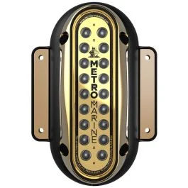 Metro Marine High-Output Vertical Surface Mount Light W/Intelligent Monochromatic Led'S - Green, 90 Degree Beam