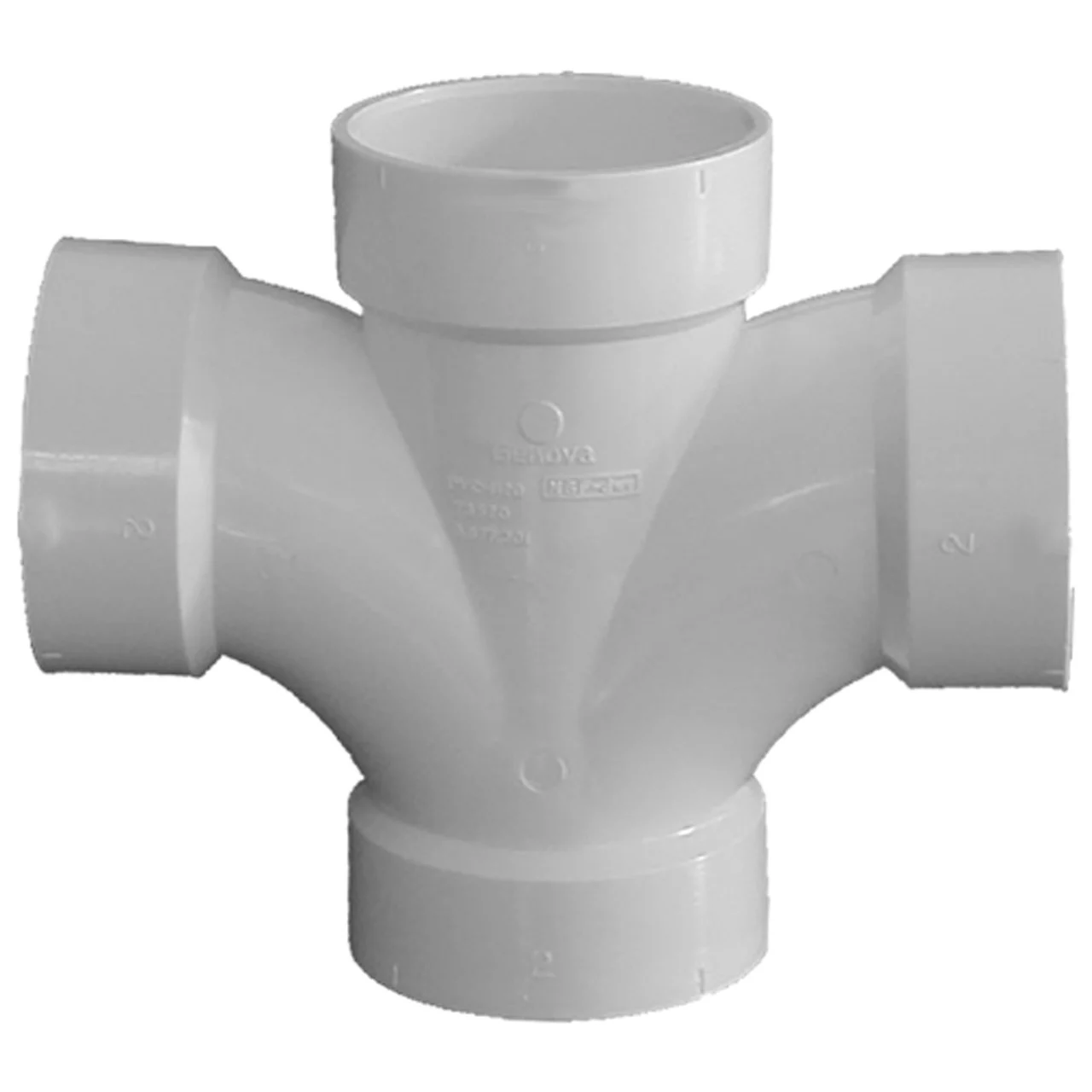 Genova 73530 Double Sanitary Tee (All Hub) - 3 in., 10 Pack - 674835T