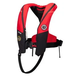 Mustang Atlas 190 Dlx Open Ocean Inflatable Pfd - Red/Black